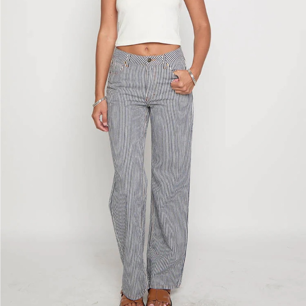 Lioness Top Model Navy Stripe Jeans